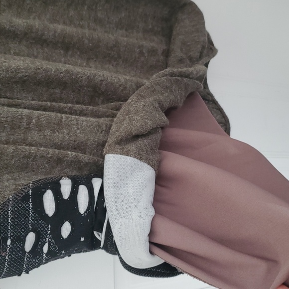 Forla Paris Large Art Dress Rag Doll Grey Stitches Patchwork 2000s - Picture 9 of 14